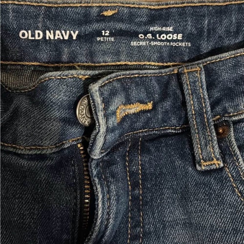 Old Navy Blue High-Rise Jeans - Picture 4 of 5